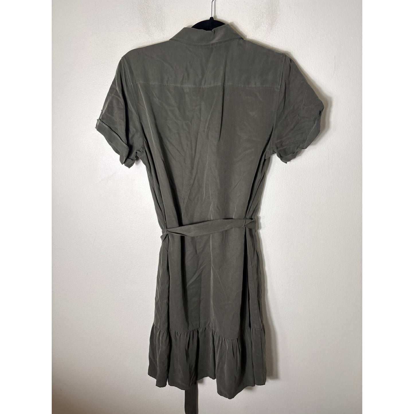 Paige Charcoal Gray green
 Short Sleeve Button Up Dress sz S