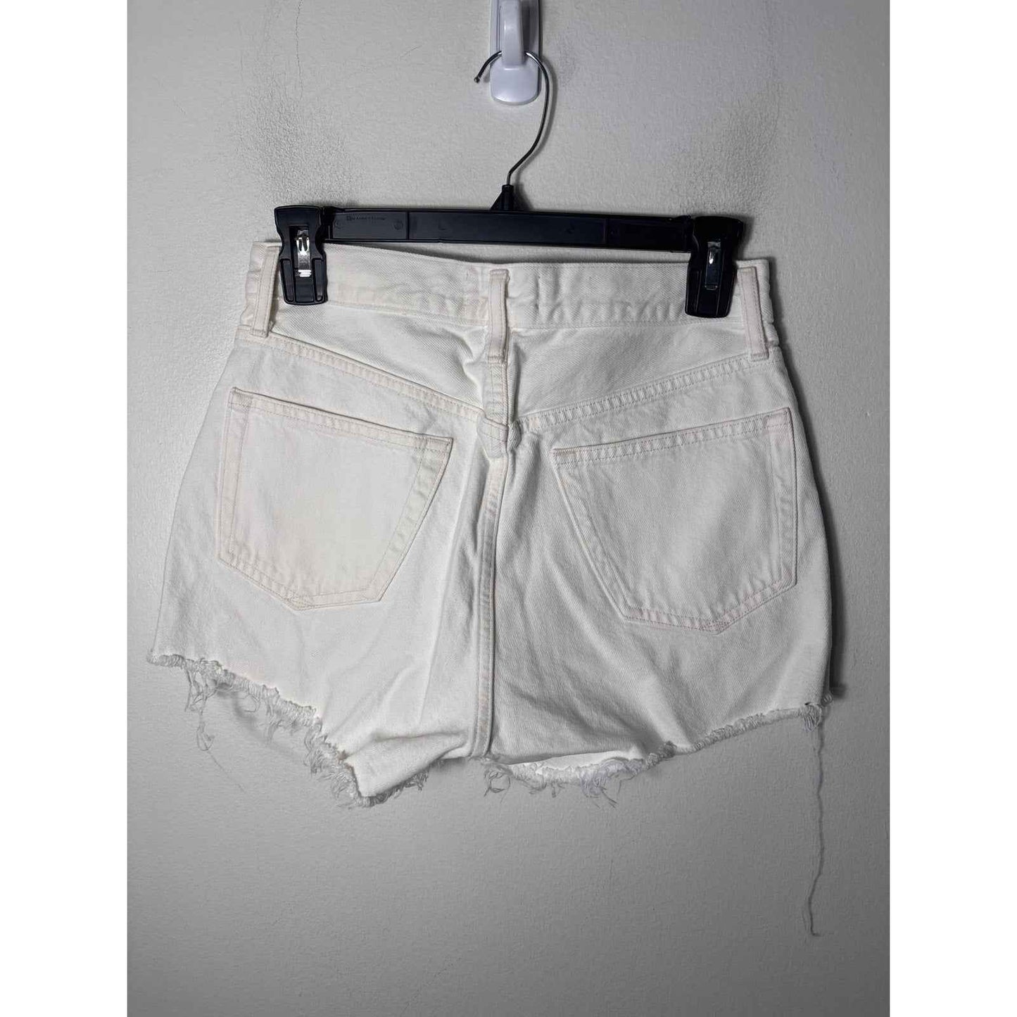 Agolde White Denim Cutoff Shorts Sz 24