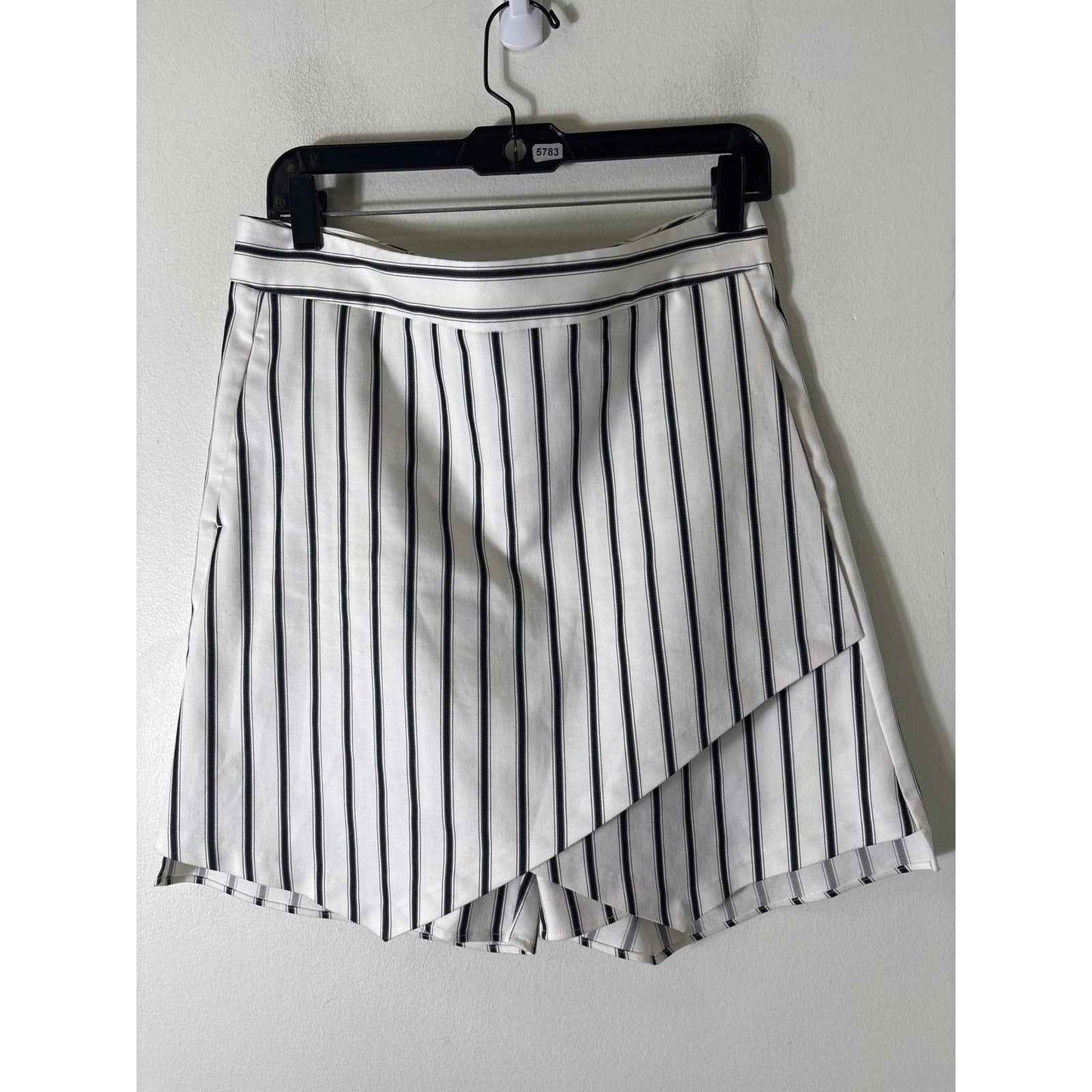Peace of Cloth Black and White Striped Shorts/Skirt Sz S