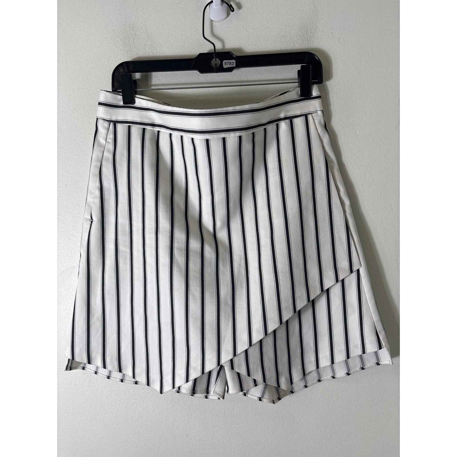 Peace of Cloth Black and White Striped Shorts/Skirt Sz S