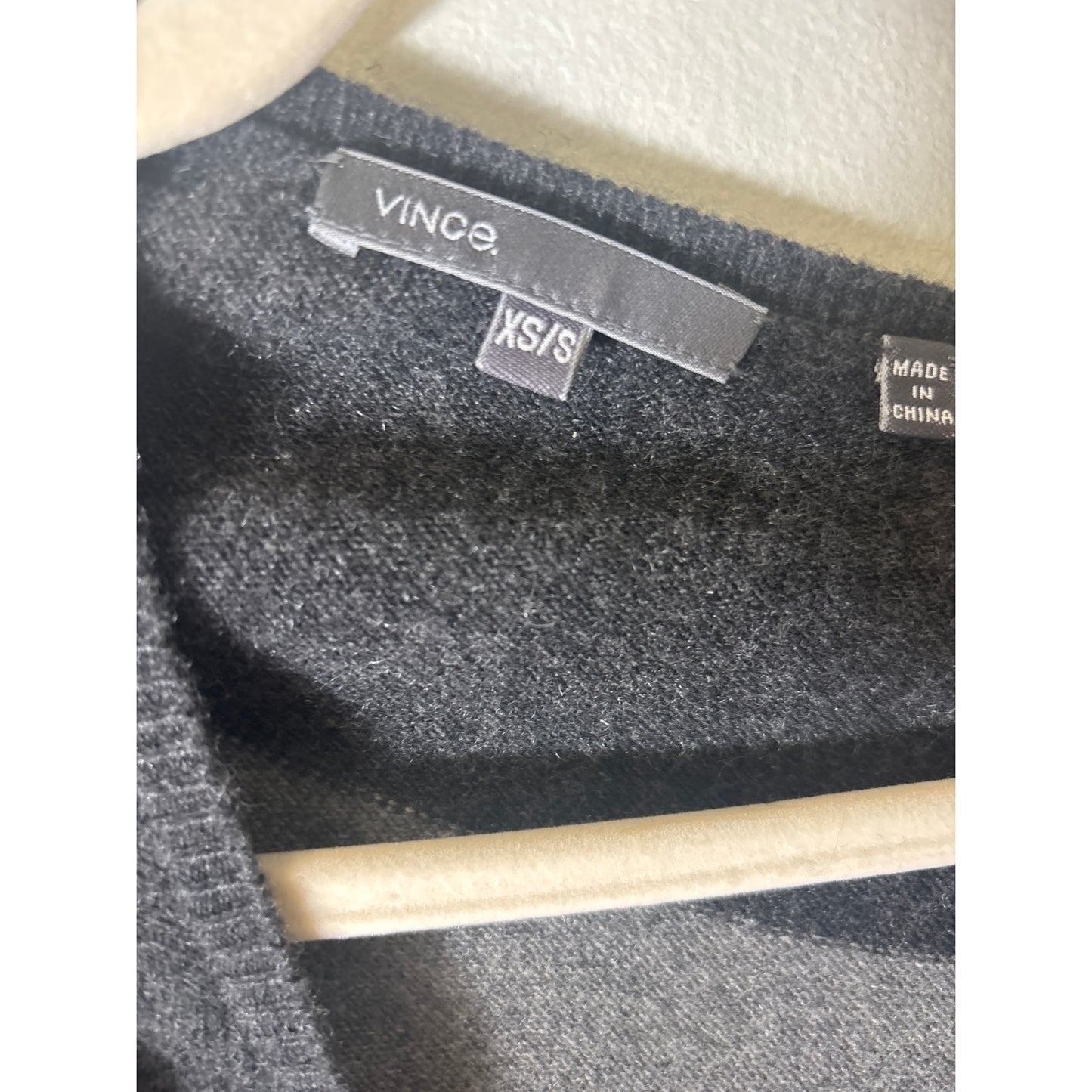 Vince Gray Stripe Boatneck Oversize Sweater Sz XS/S