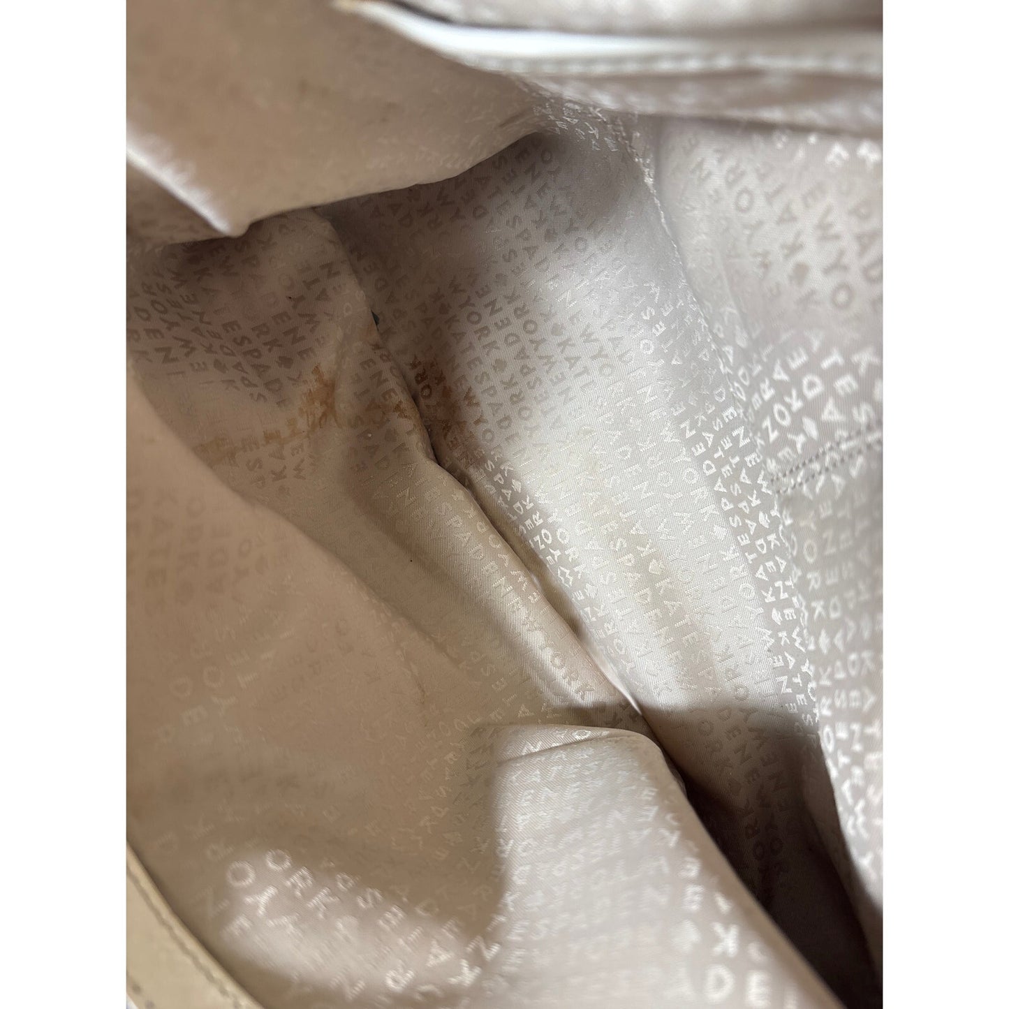 Kate Spade Off White Pebbled Leather Shoulder Bag