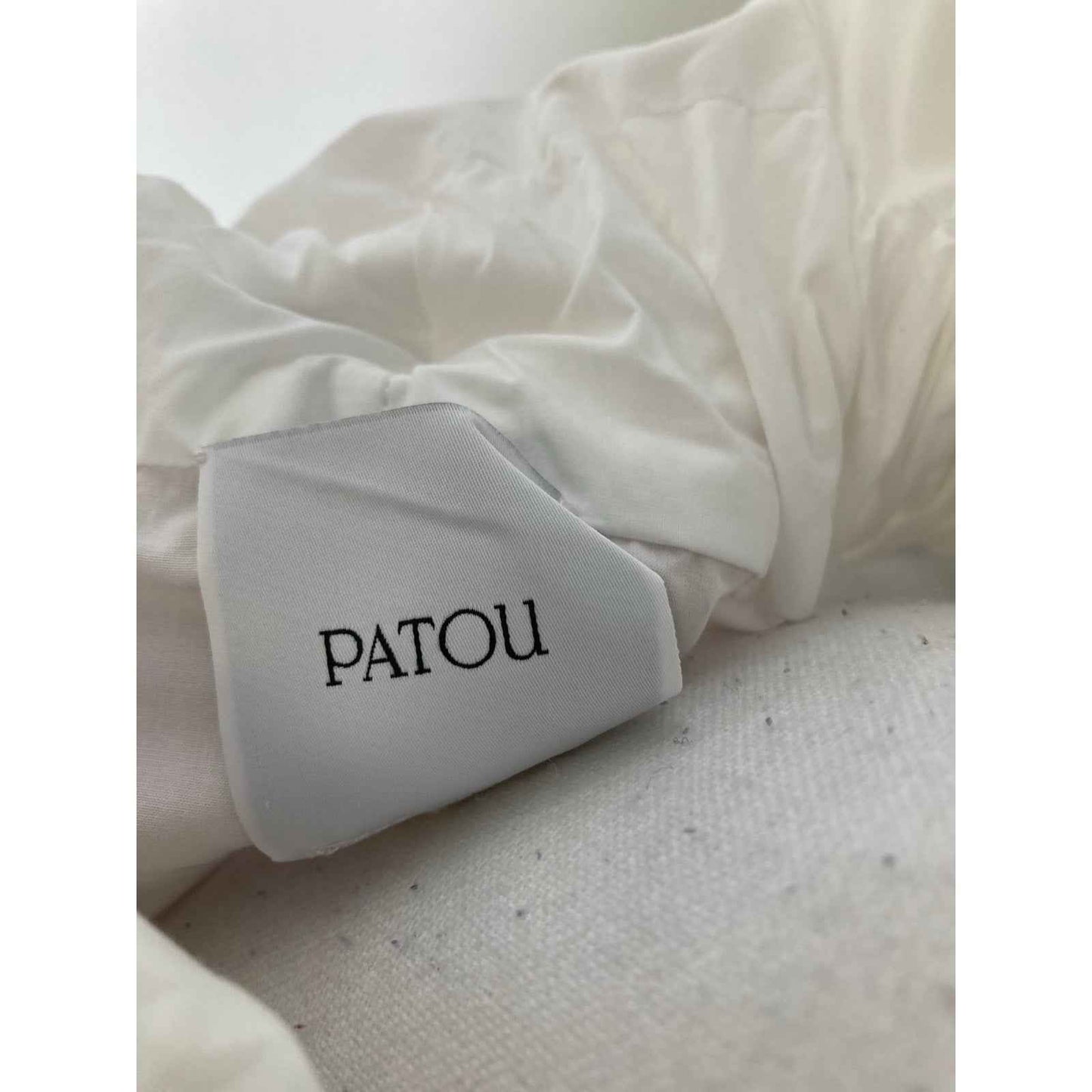 Patou White Cotton Long Sleeve Special Occasion Blouse Sz 40