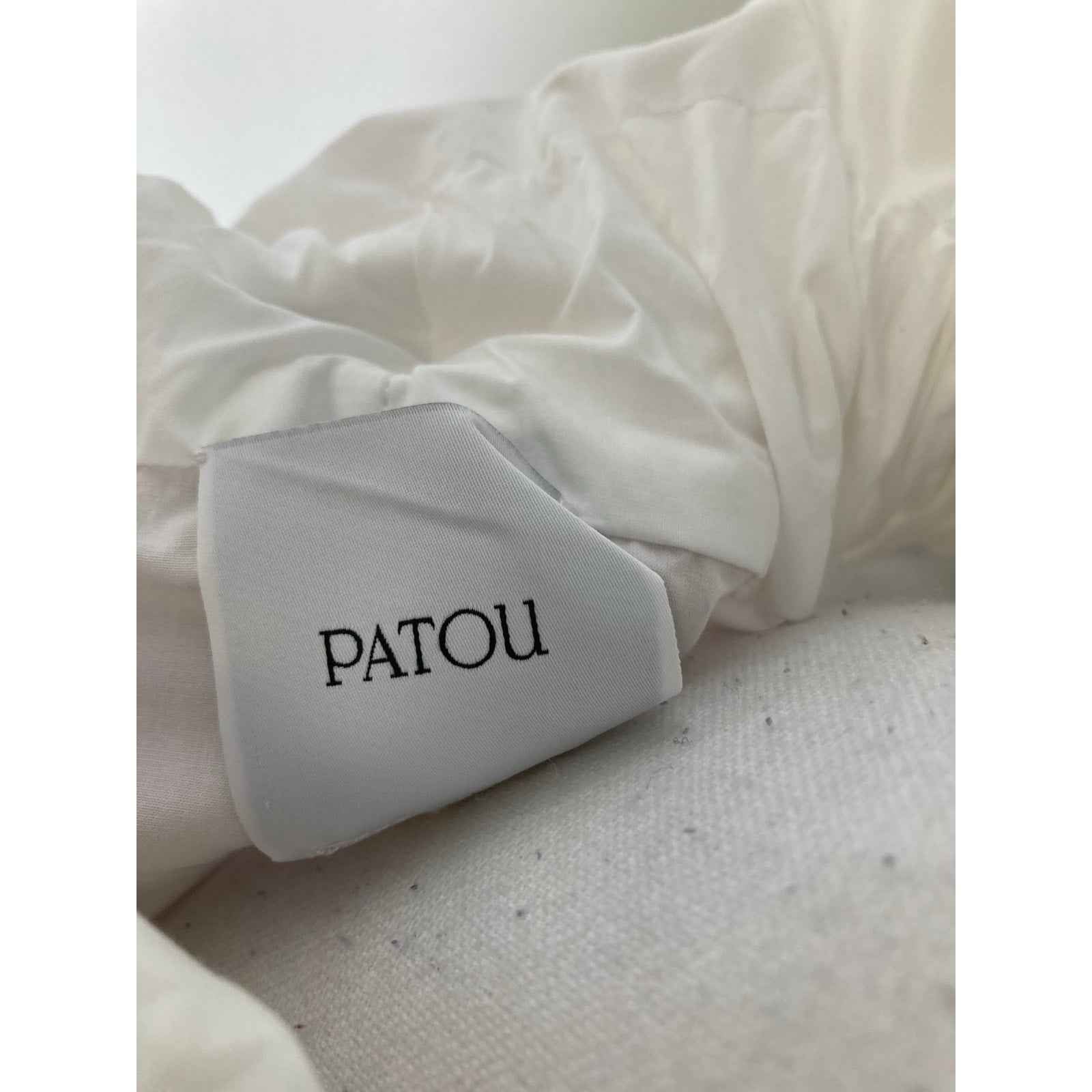 Patou White Cotton Long Sleeve Special Occasion Blouse Sz 40