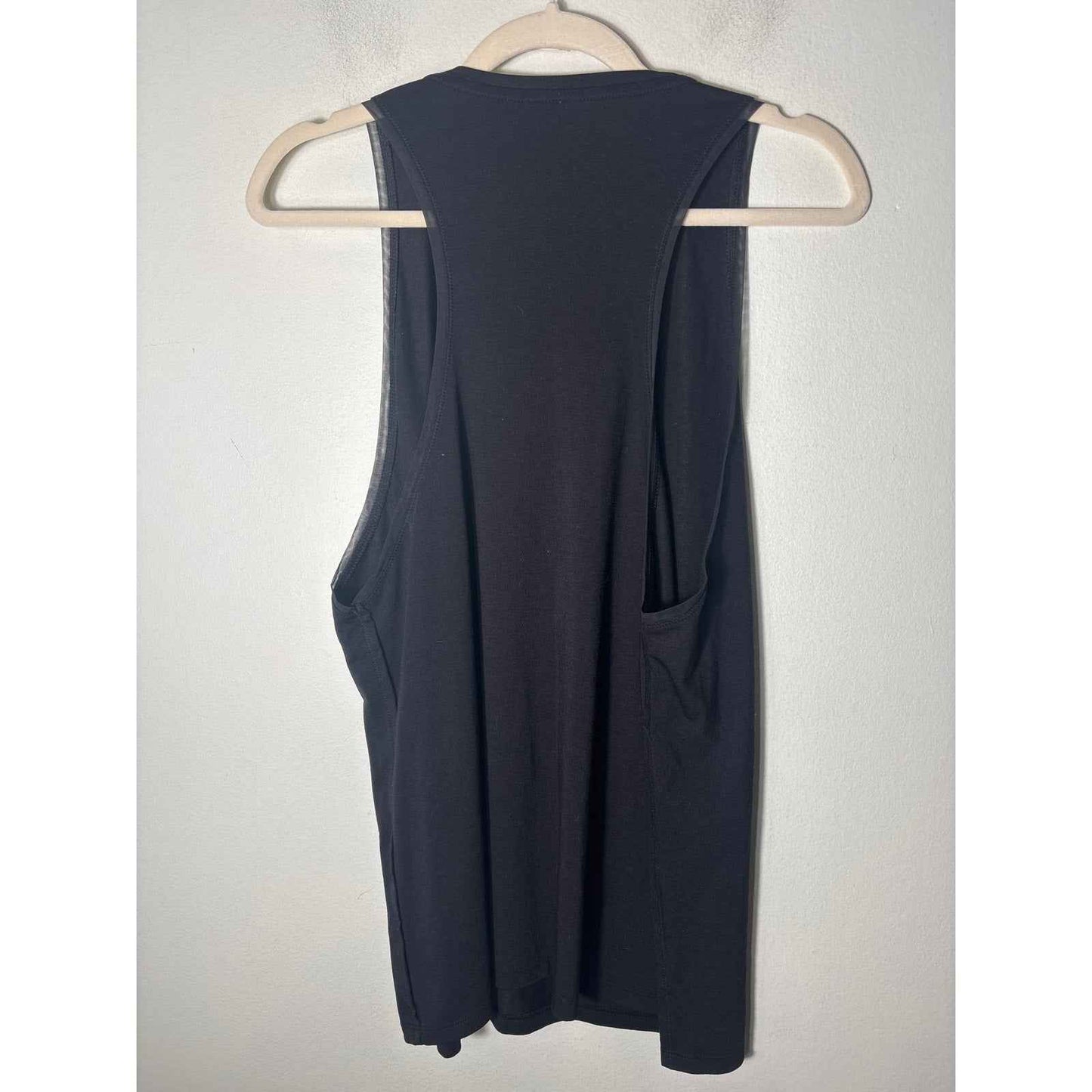 Athleta Black Athletic Tank with Large Arm Holes Sz M