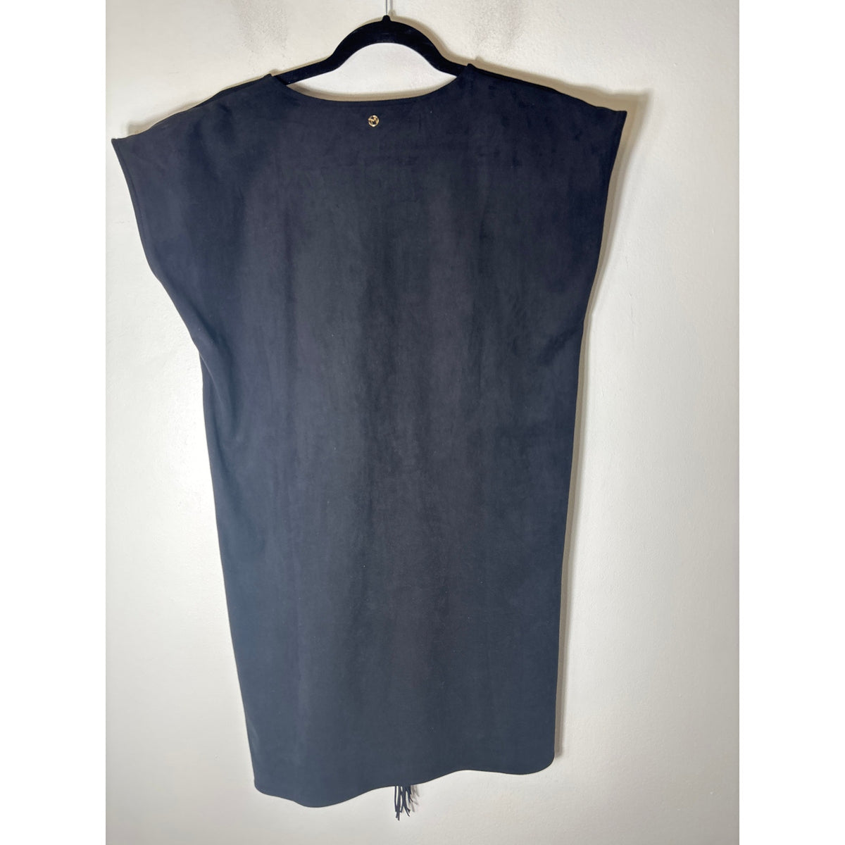 Marie Oliver Black Sleeveless Knee Length Dress with Fringe Detailing Sz S