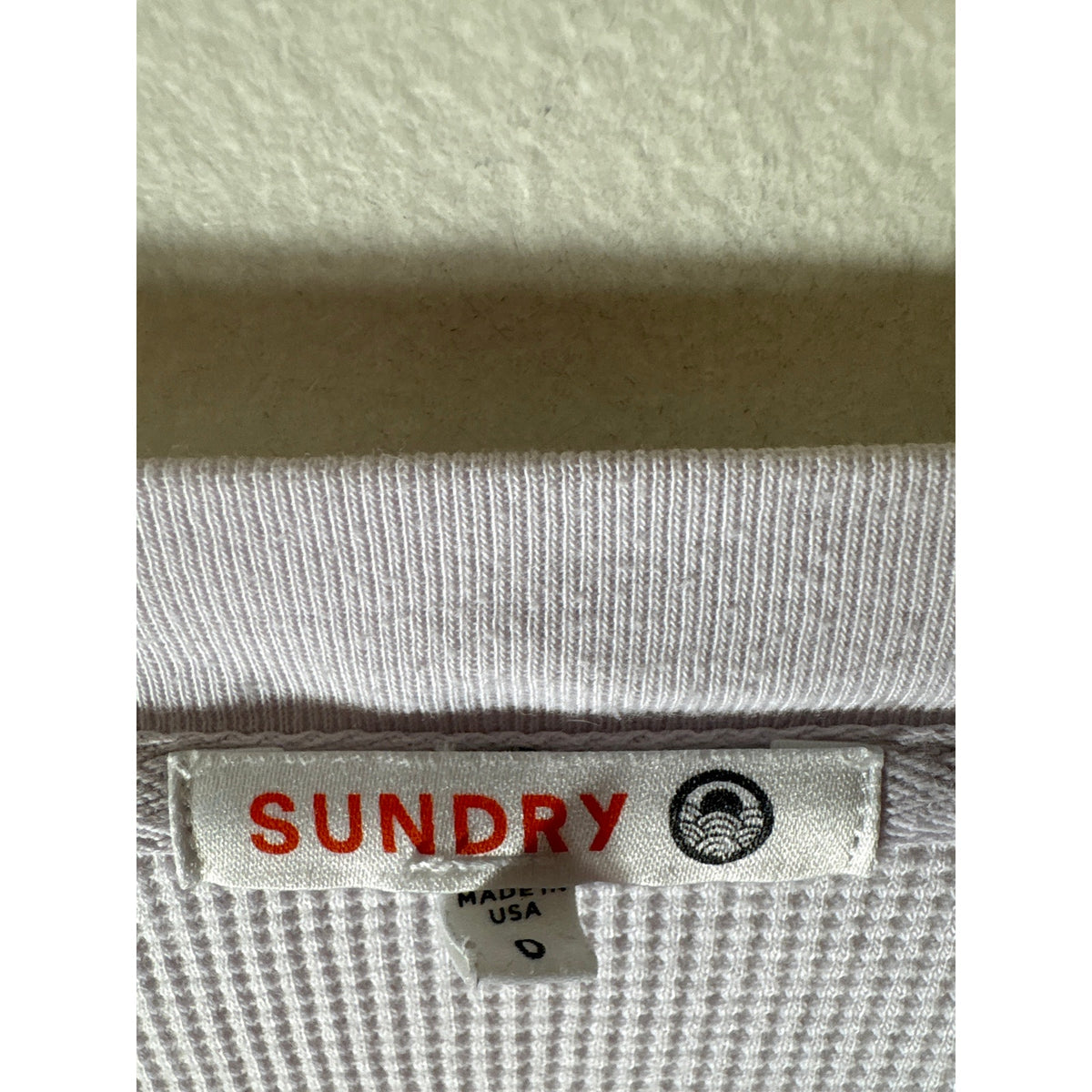 Sundry Lilac Waffle Knit Long Sleeve Tee Sz 0