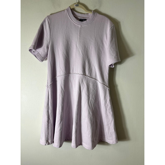 Sweaty Betty Pale Lavender Short Sleeve Knee Length Dress Sz 8/10