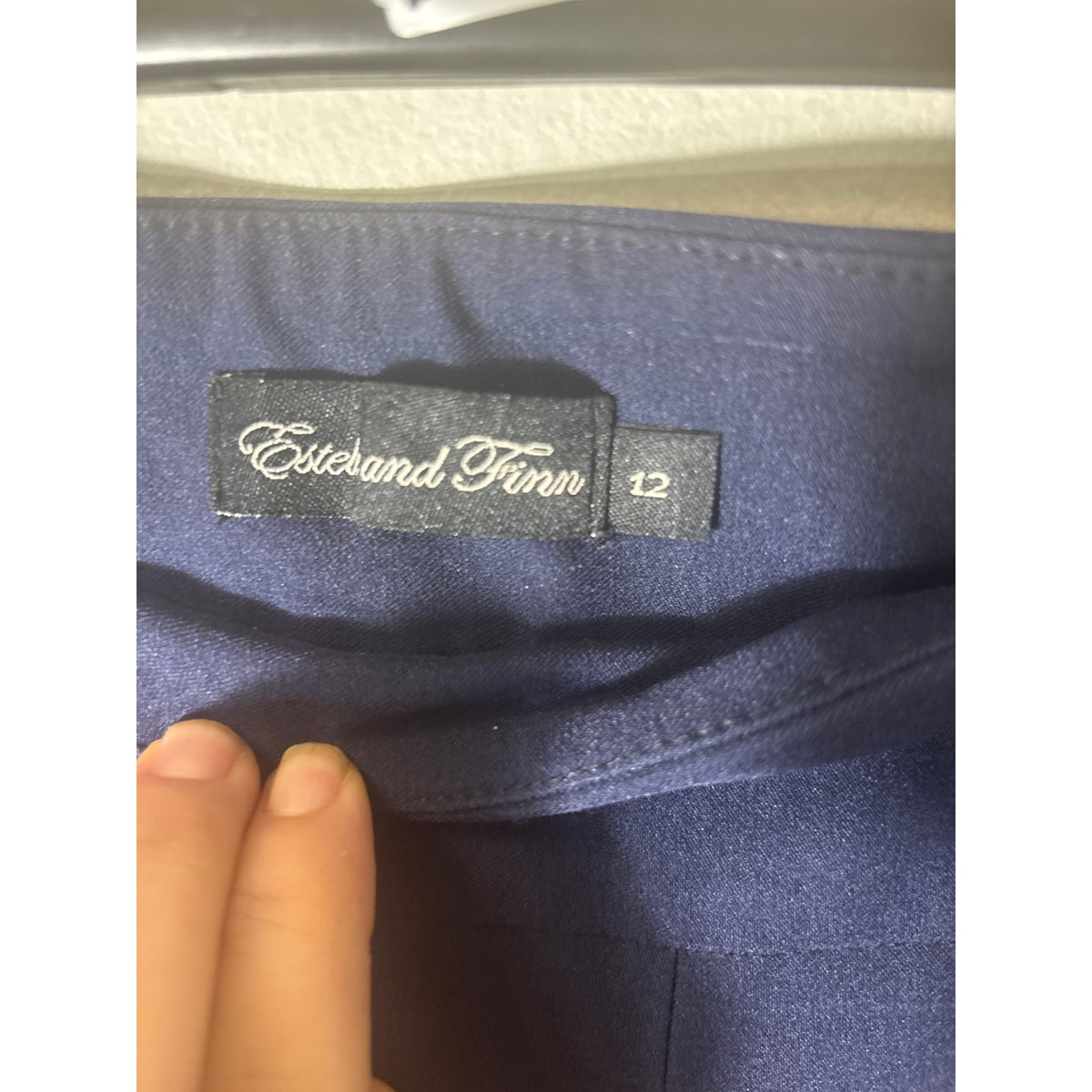 Estelle and Finn Navy Pull On Straight Leg Ankle Pants Sz 12