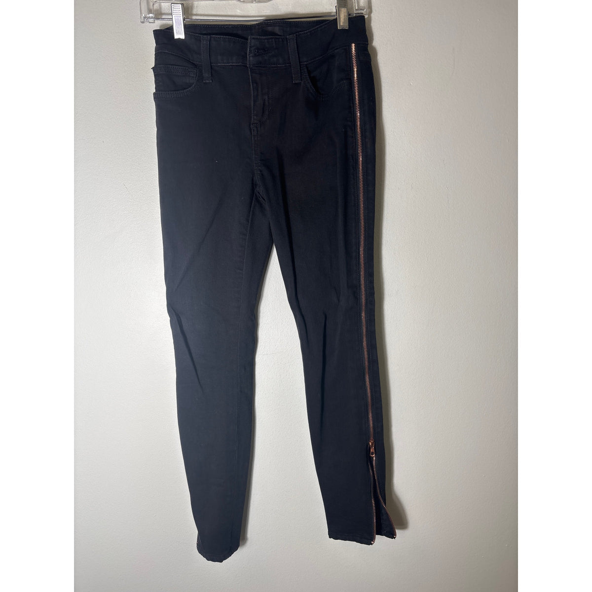 Joe's Jean Collection Black Denim Mid Rise Skinny Ankle Sz 25