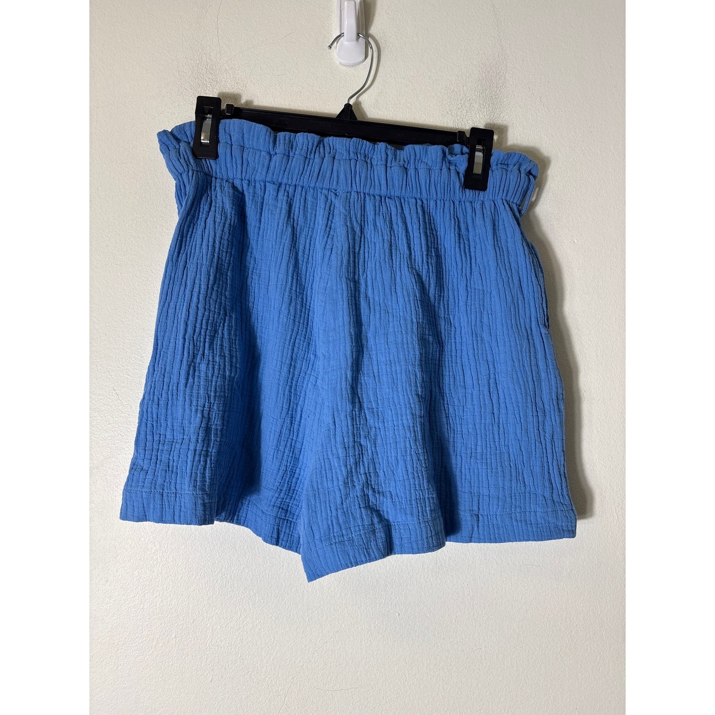 BTFL-life Blue Gauze Elastic Waist Shorts Sz L