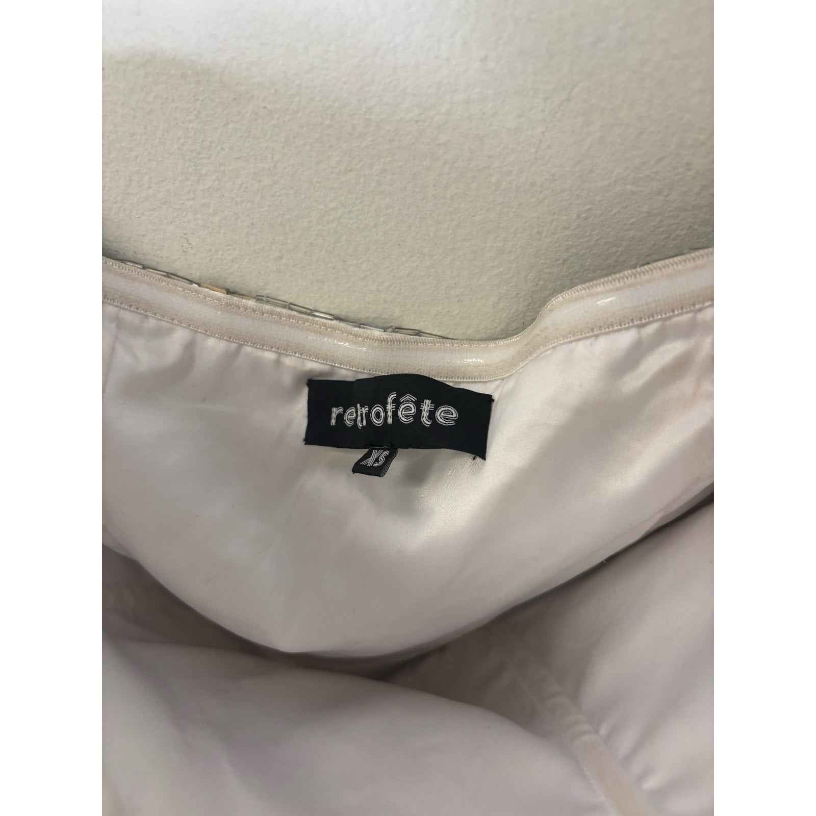 Retrofete Women's Silver and Gold Beaded "Heather"  Mini Dress XS