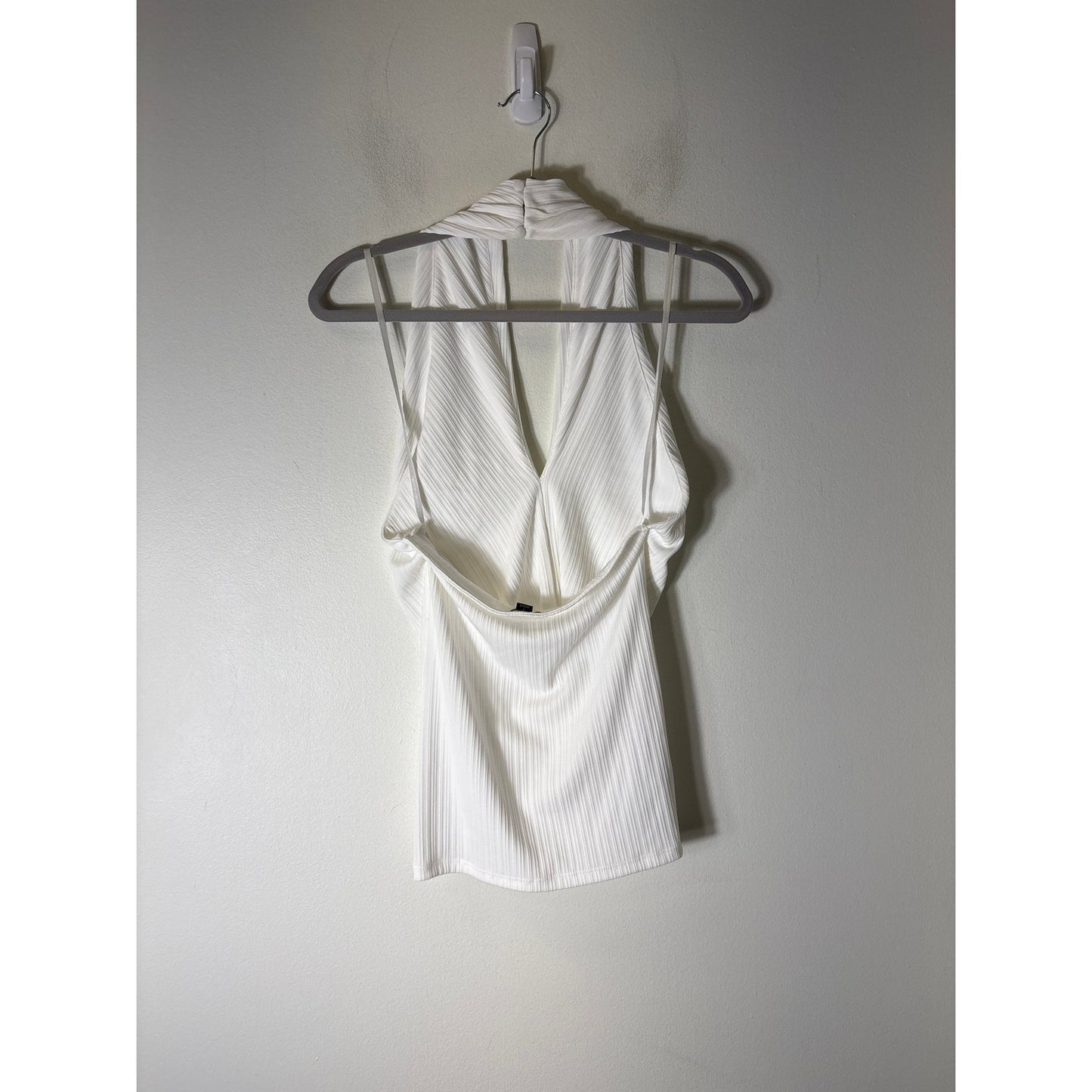 Ann Taylor White Halter Top Sz s