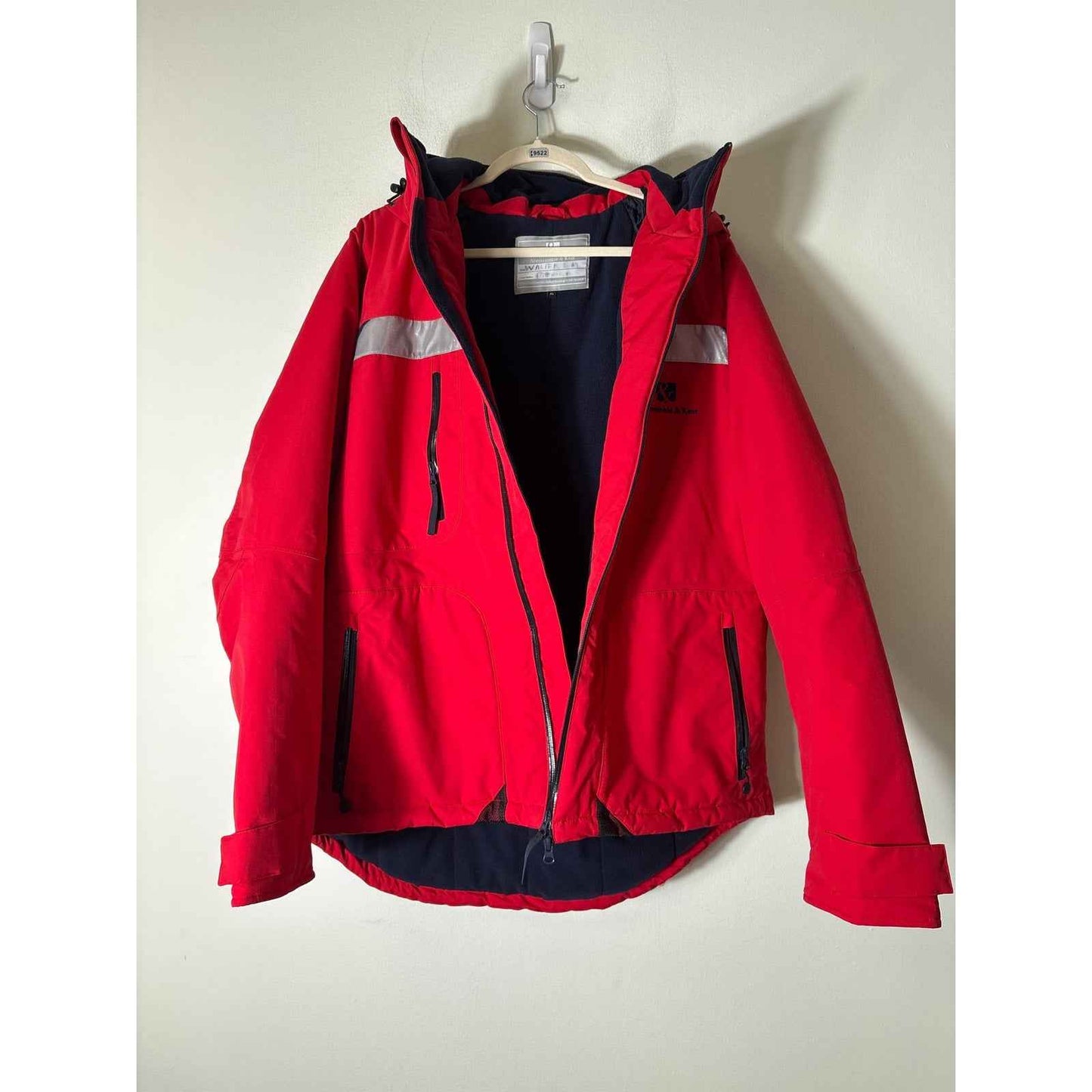 Men's Abercrombie & Kent Classic Red Long Sleeve Heavy Coat Sz XL