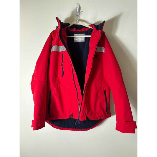 Men's Abercrombie & Kent Classic Red Long Sleeve Heavy Coat Sz XL