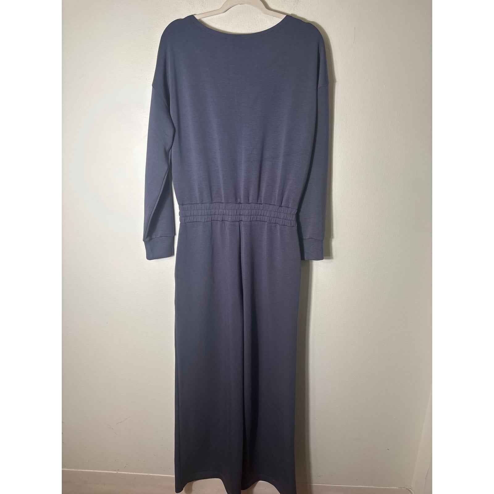 NWT Spanx Aire Off Shoulder Dark Storm Jumpsuit Sz M