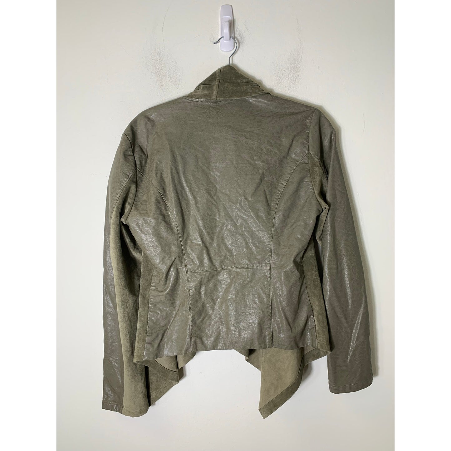 Blank NYC Army Green Long Sleeve Mixed Media Jacket Sz M