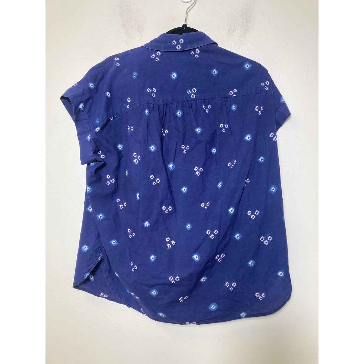 Madewell Navy Tie Dye Button Up Sz S