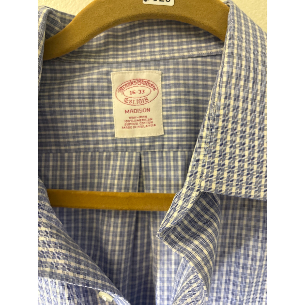 Men's Brooks Brothers Long Sleeve Cotton Button Down Shirt Sz M