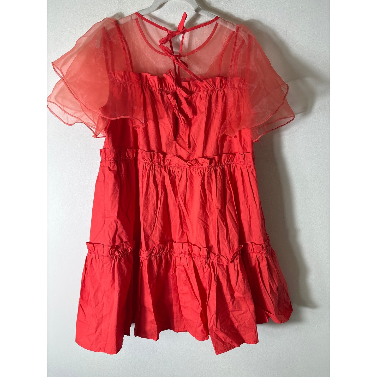 NWT Crosby by Mollie Birch Guava/Orange "Bella" Dress Sz L