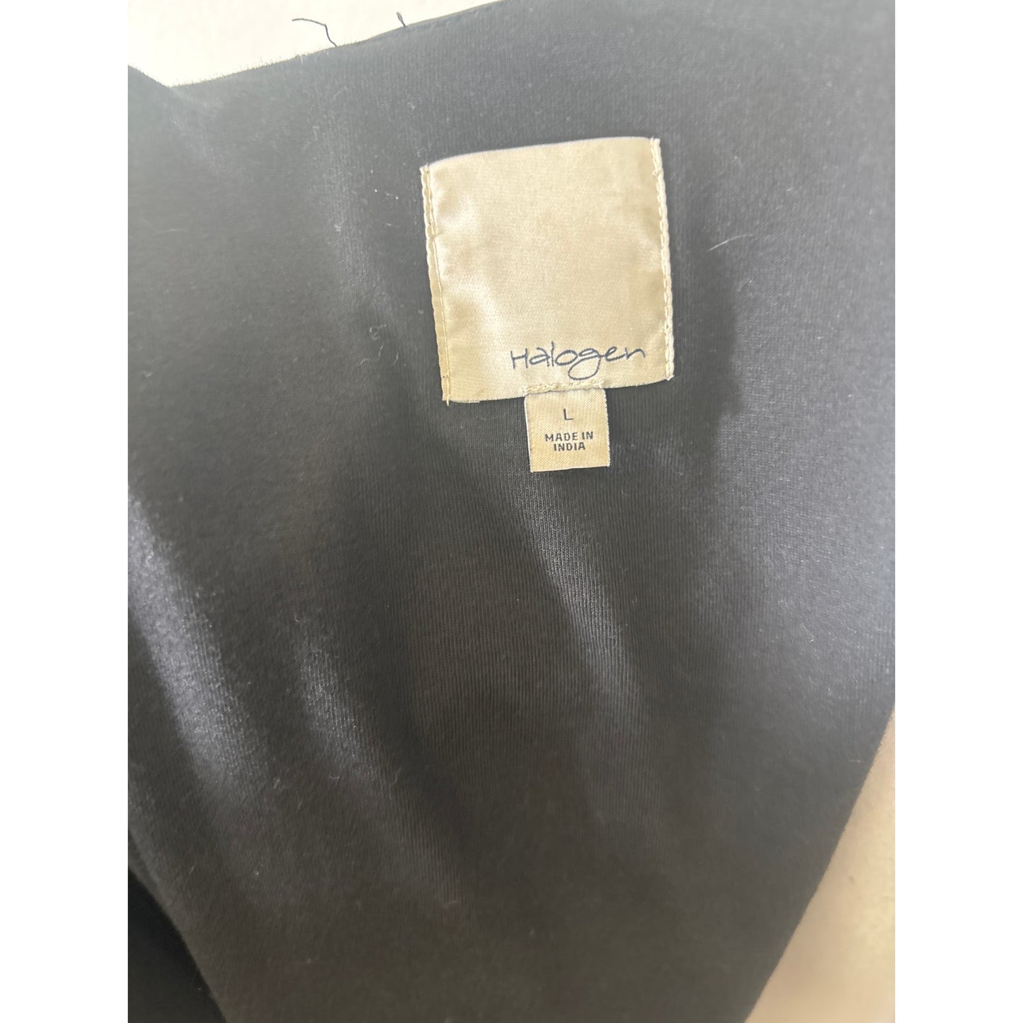Halogen 100% Leather Open Front Jacket Sz L