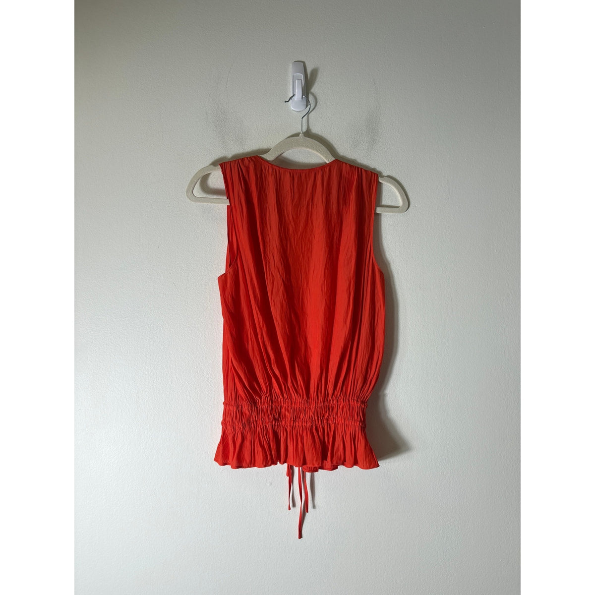 Ramy Brook Orange Waist Gathered Sleeveless Top Sz XS