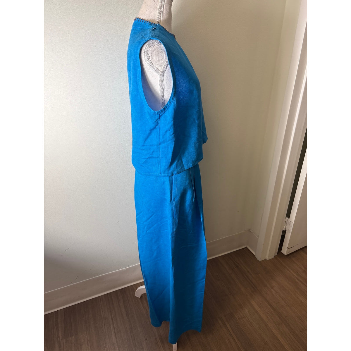 Hunter Bell Bright Blue Sleeveless 2 Piece Pants Set Sz 6