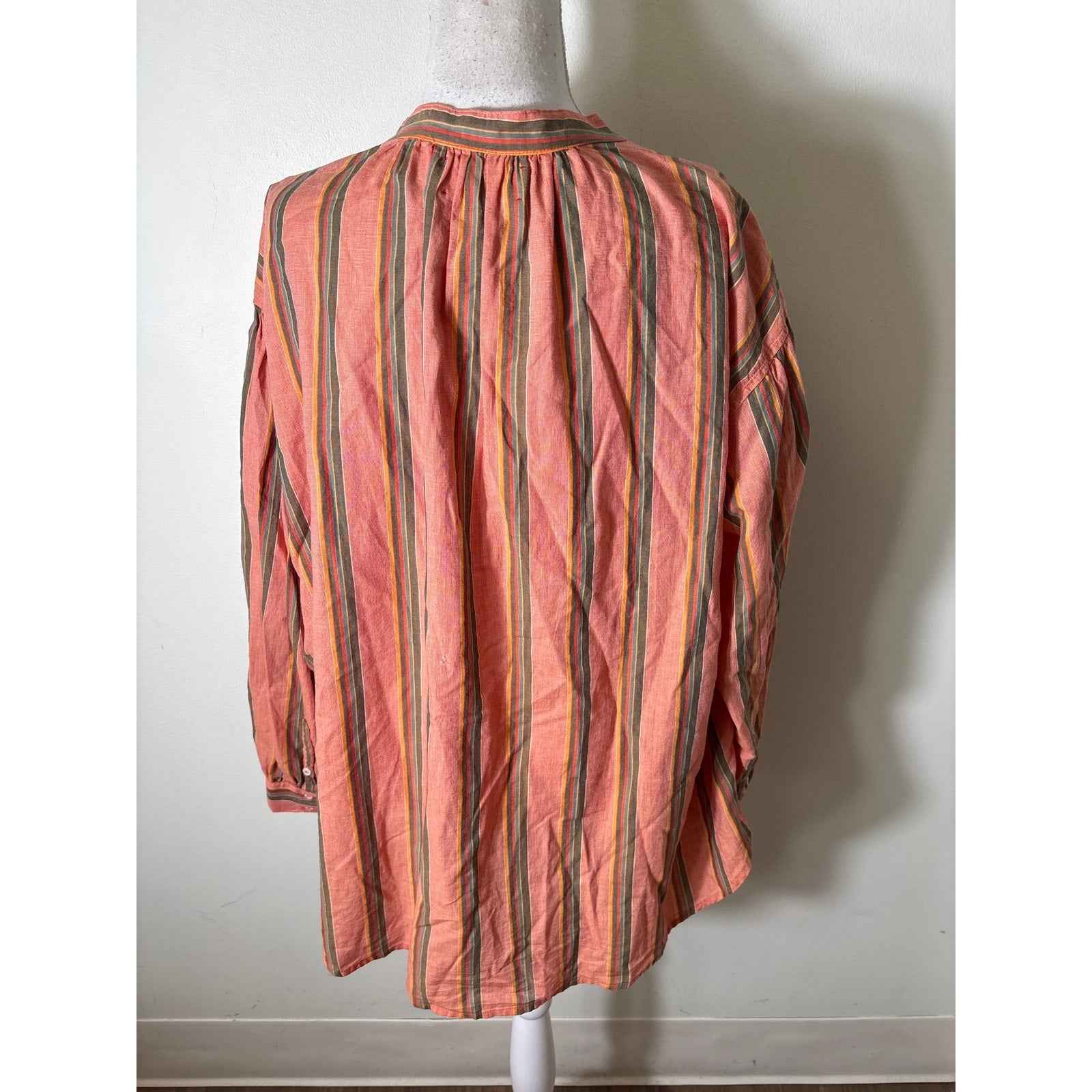 NWT Xirena Terracotta "Atlee" Long Sleeve Button Up Shirt Sz L