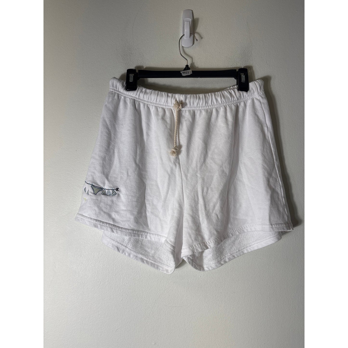 NWT Perfect White Tee Delta Dela Delta White Bikini Embroidered Shorts Sz XL