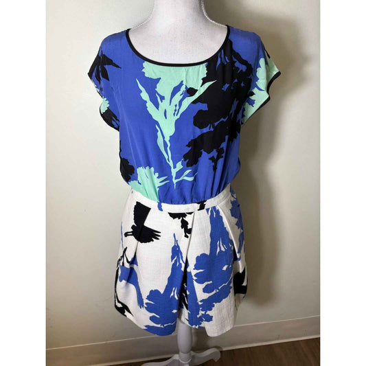 Tibi Black White Mixed Media Cap Sleeve  EASY BIRD Dress Sz 4