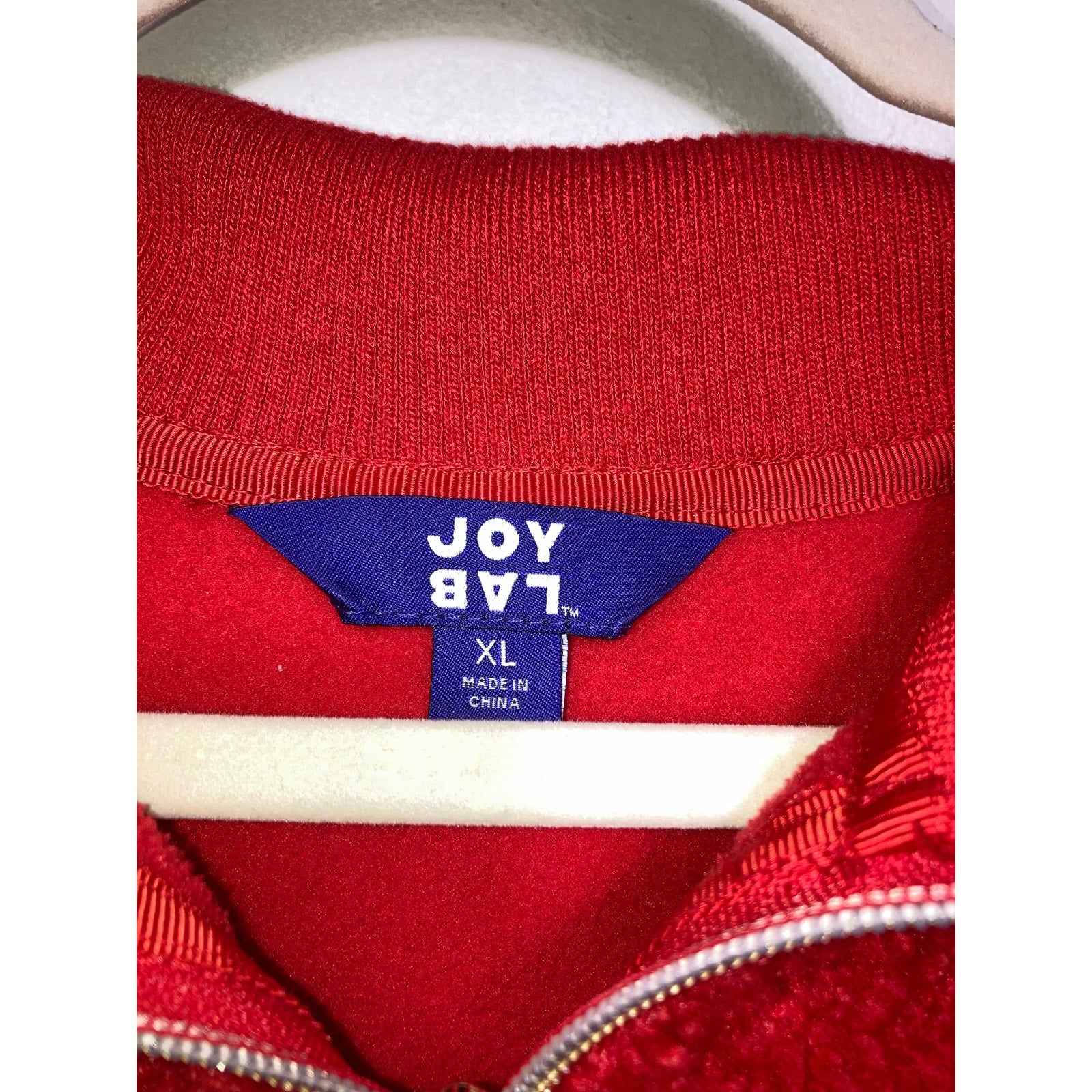 Joy Lab Classic Red Long Sleeve Half Zip Pullover Sz XL