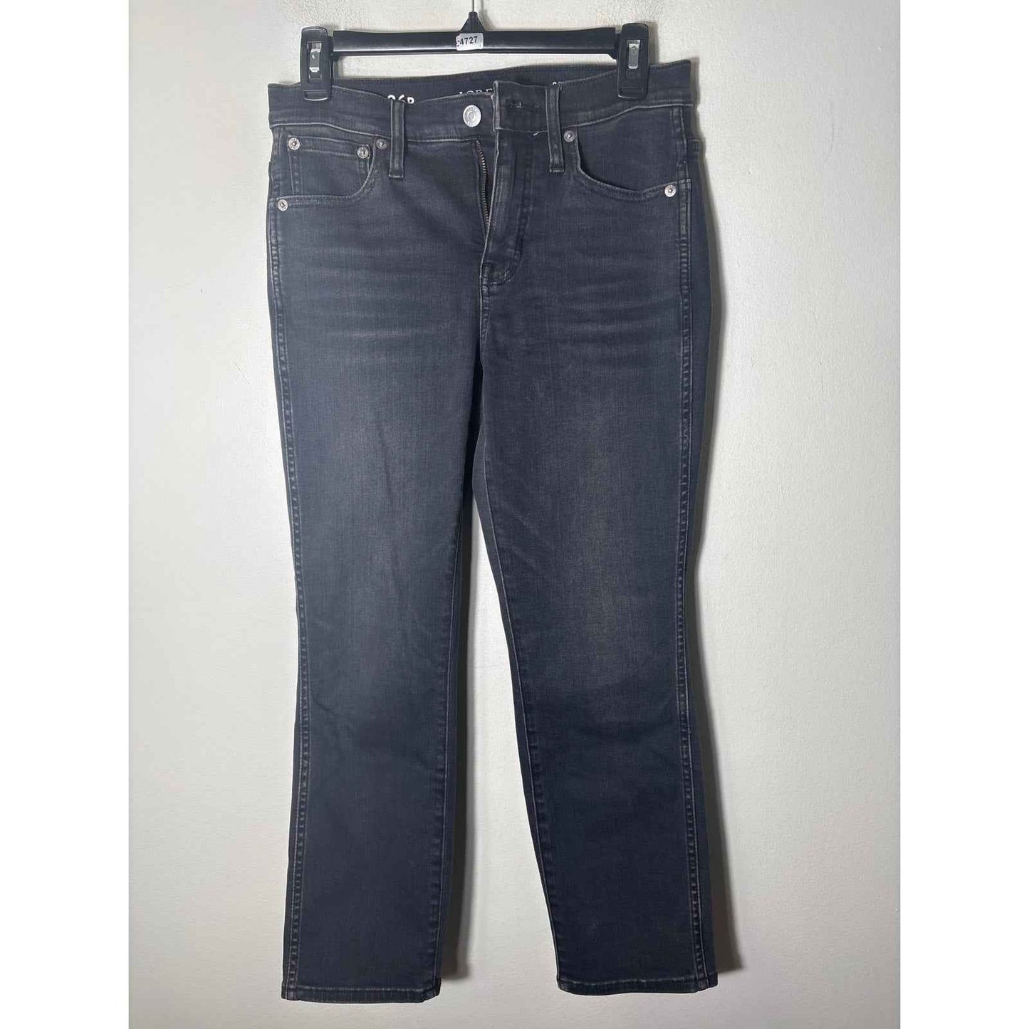 J. Crew Vintage 9" Slim Straight Black Denim Sz 26Petite