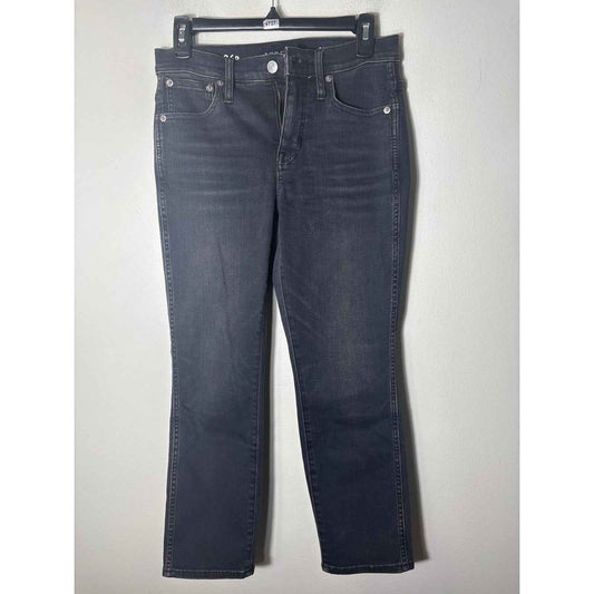 J. Crew Vintage 9" Slim Straight Black Denim Sz 26Petite