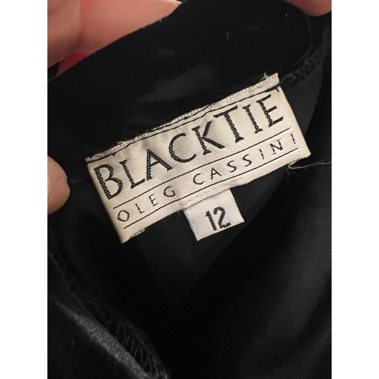 Black Tie Velvet Black Pants. Sz 12