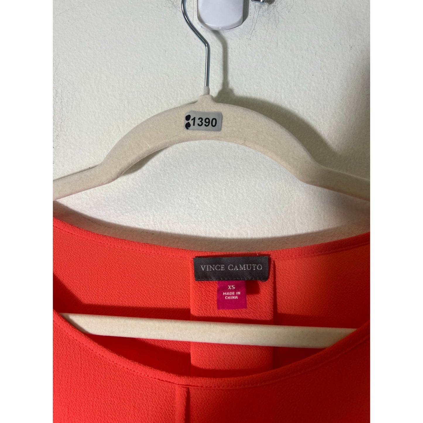 Vince Camuto Pinkish Orange 3/4 Sleeveless Top Sz XS