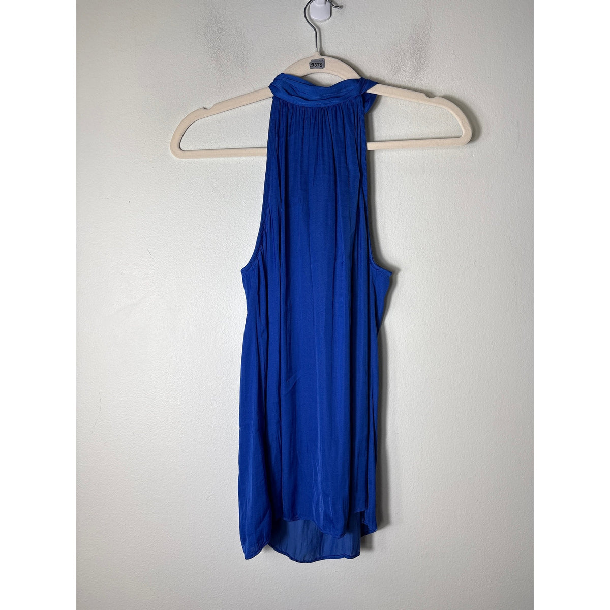 Naked Zebra Cobalt Blue Halter Tie Neck Top sz M