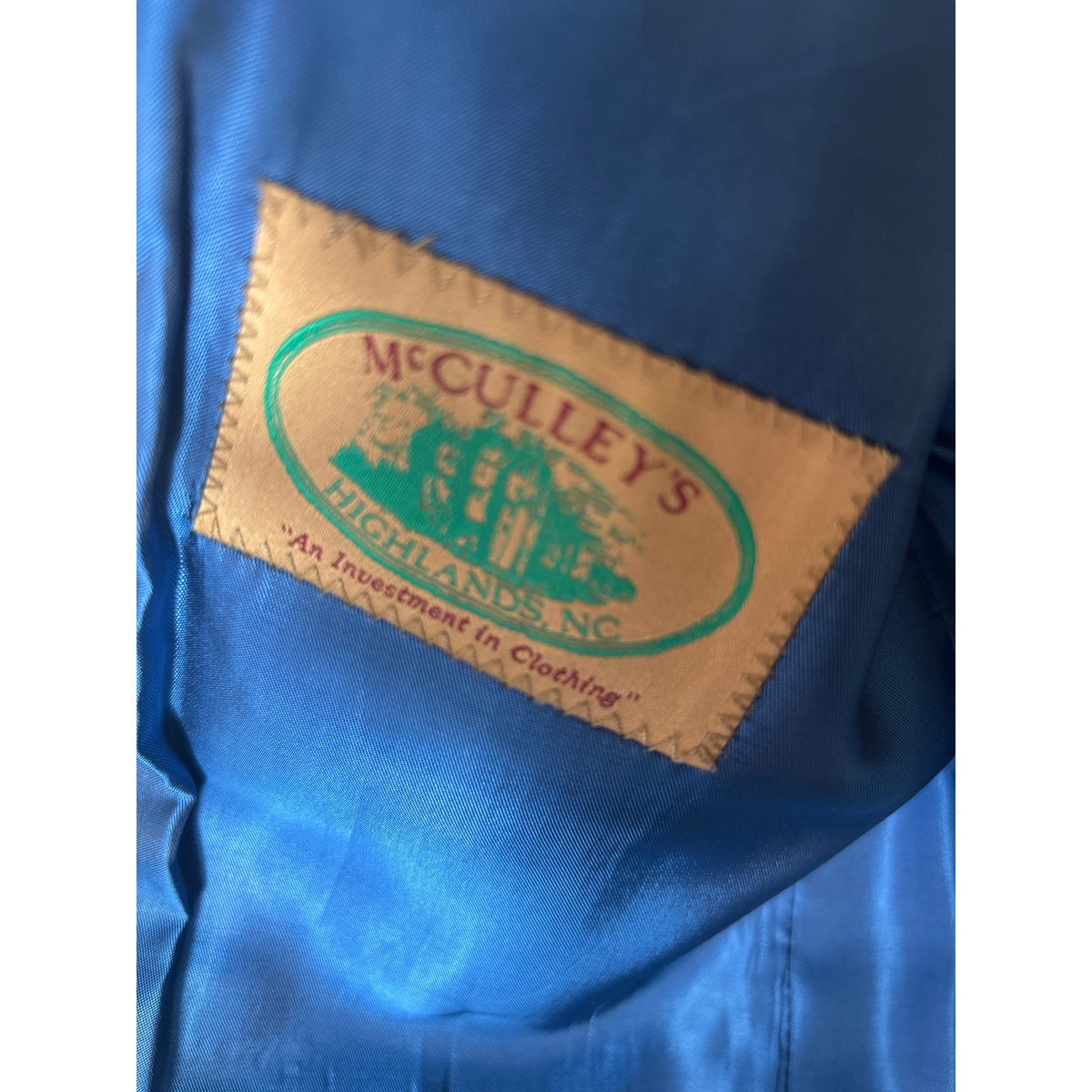 Men's Robert Noble from McCulley's Highlands NC Blue Plaid Jacket Sz 41R
