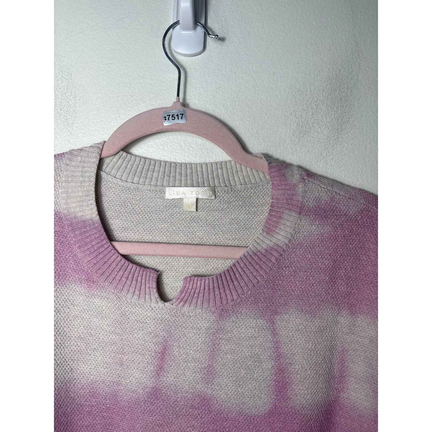 Lisa Todd Pink Tie Dye Sweater Sz L