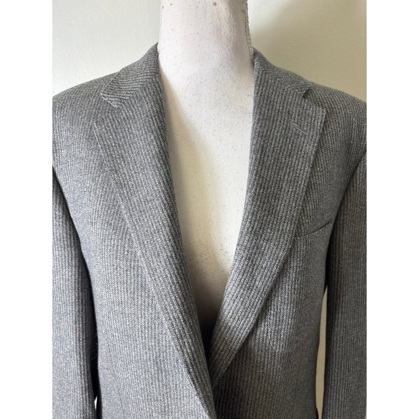 Men's Plainclothes Gray Wool and Cashmere Long Sleeve Winter Blazer Sz 40