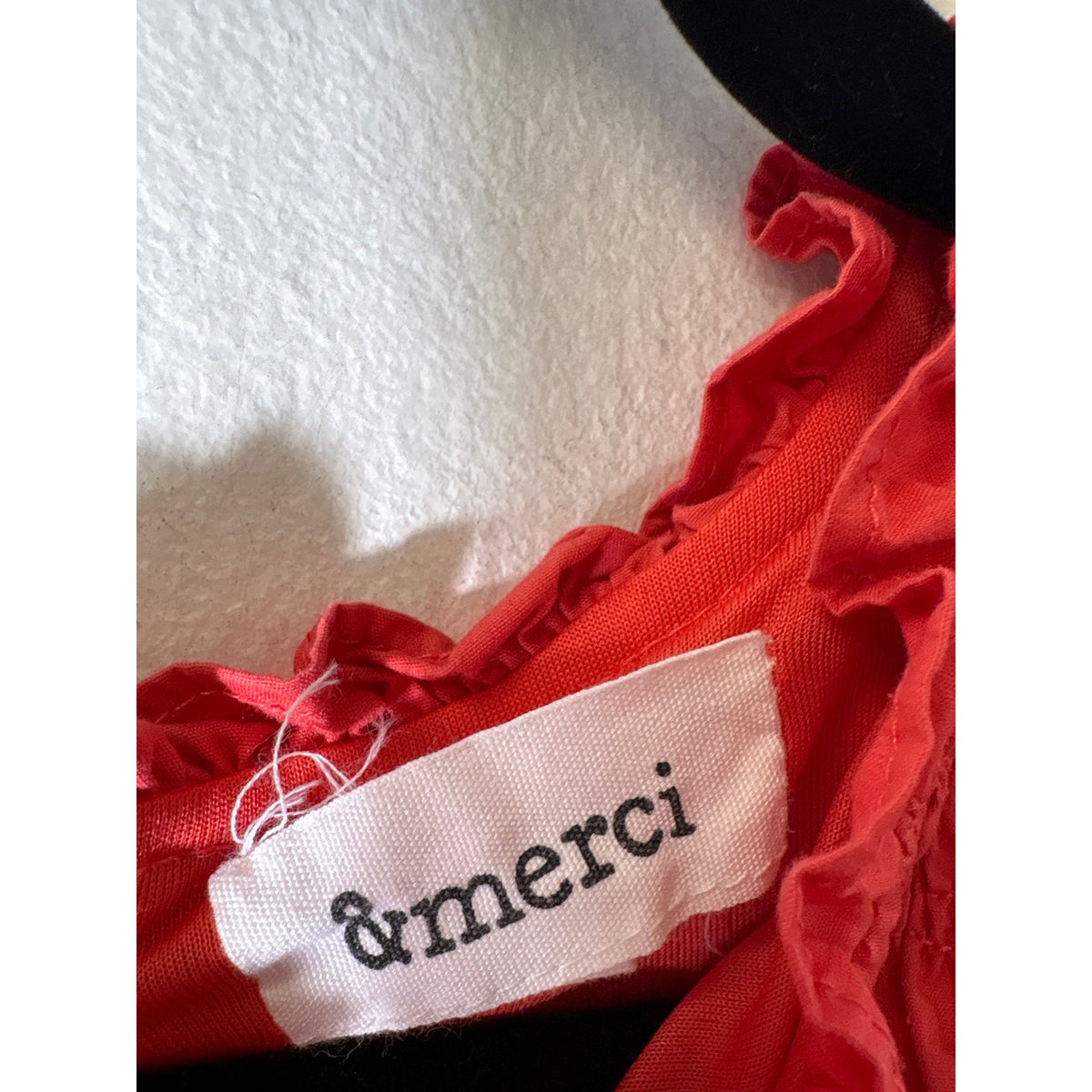 &Merci Orange Sleeveless Cotton Smocked Knee Length Dress Sz M