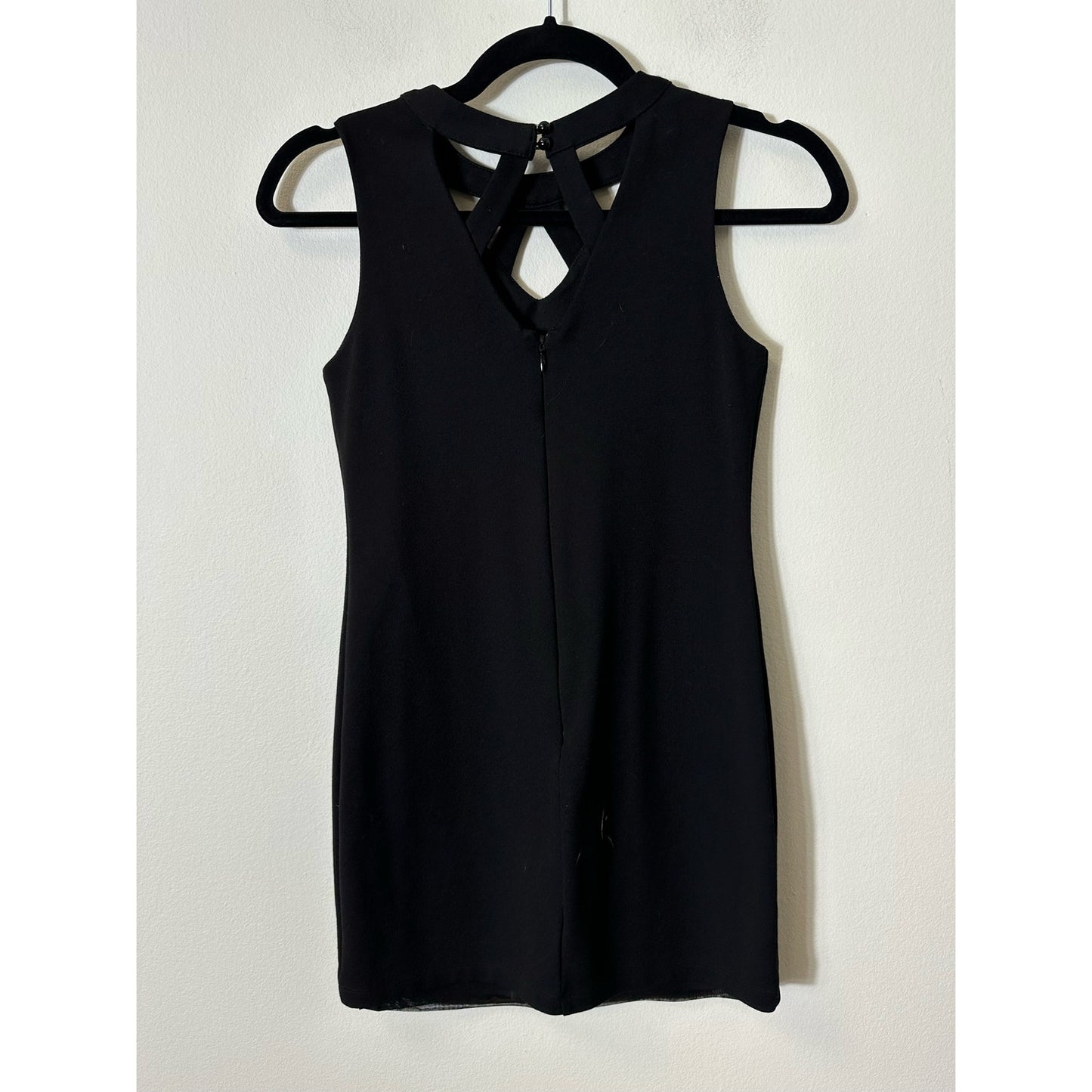 Girls Elisa B. Black Rhinestone Neck Dress Sz 12