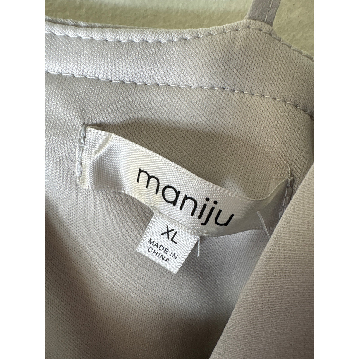 NWT Maniju Gray Spaghetti Strap V-Neck Flowy Floor Length Sz XL