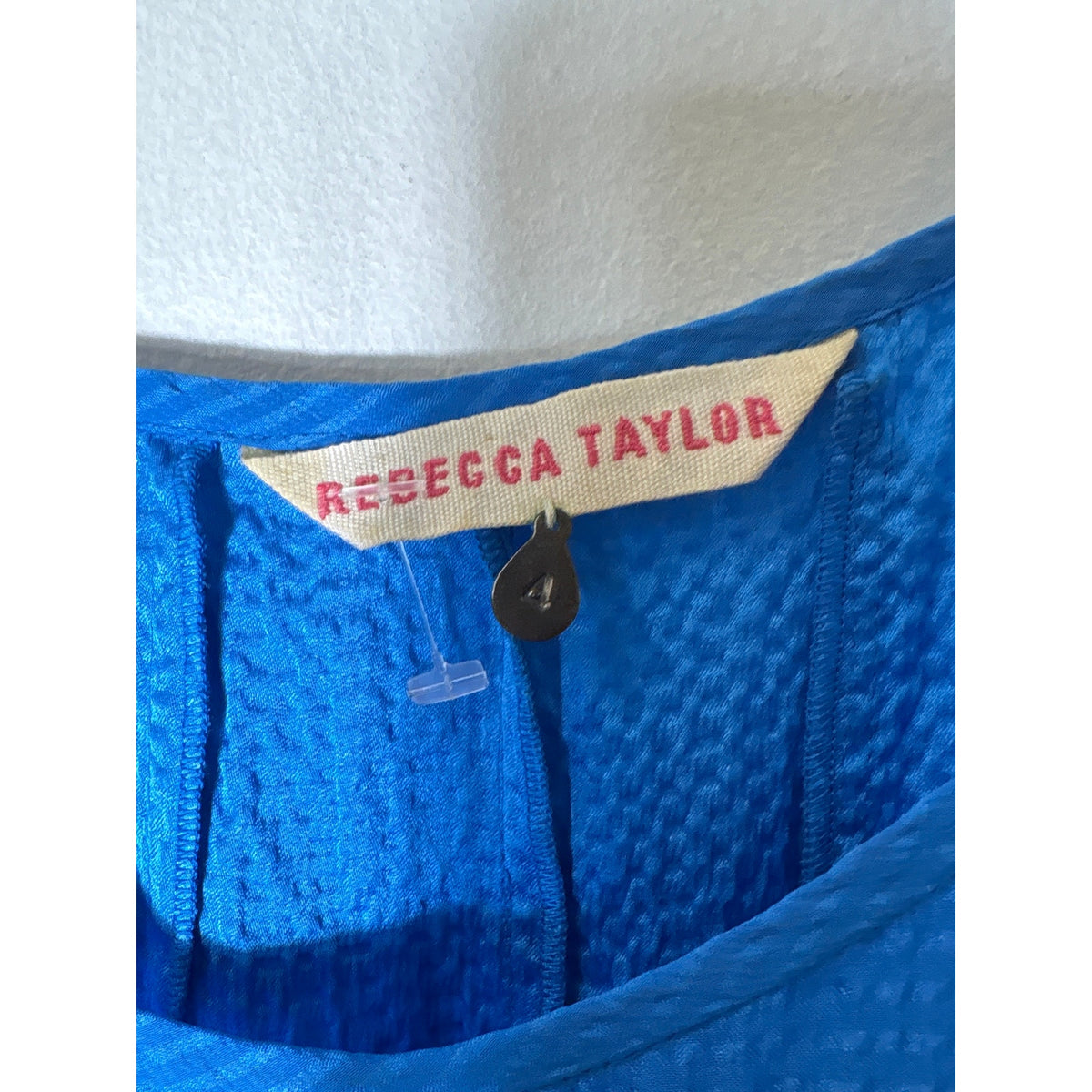 Rebecca Taylor Cobalt Blue Silk Spaghetti Strap Top Sz 4