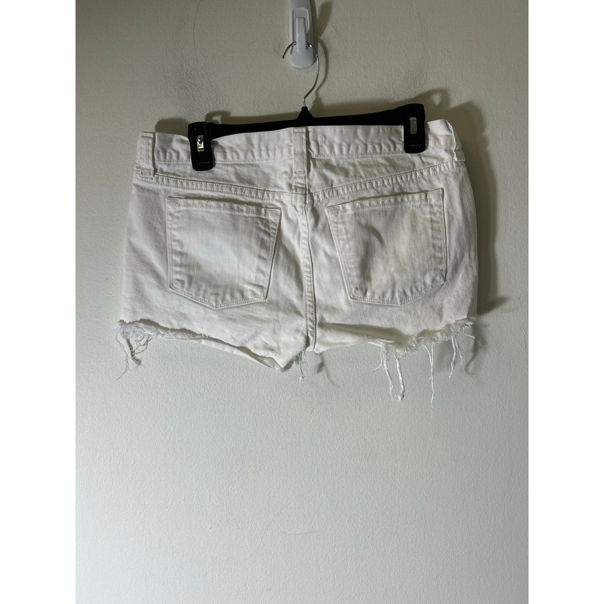 J.Brand White Short Denim Distressed Cut Off Shorts sz 28