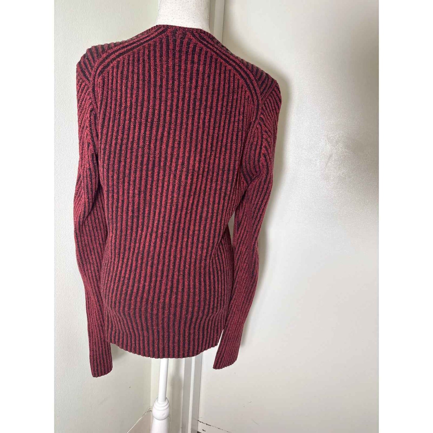 Proenza Schouler Black and Red Scoop Neck Sweater Sz XL