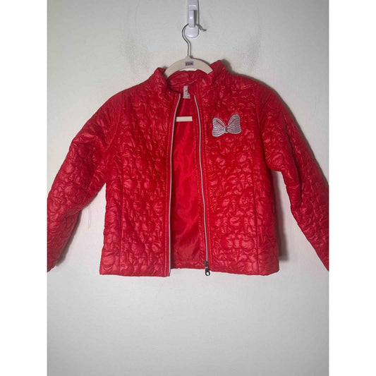 Girl's Disney Red Mini Mouse Puffy Long Sleeve Jacket Sz 9/10