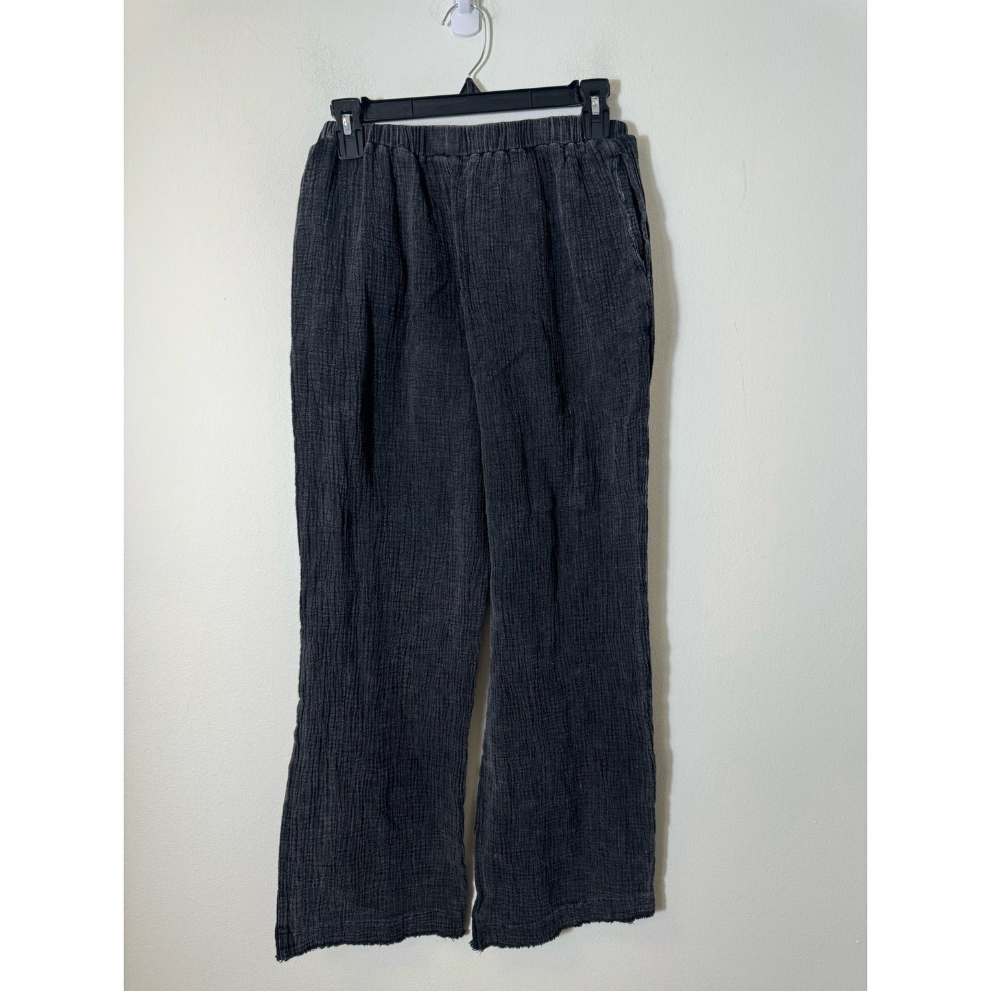 Grade & Gather Dark Gray Gauze Pants and Top Set Sz S