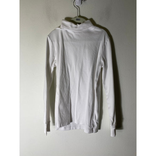 Lands End White Turtleneck Sz YL 10-12