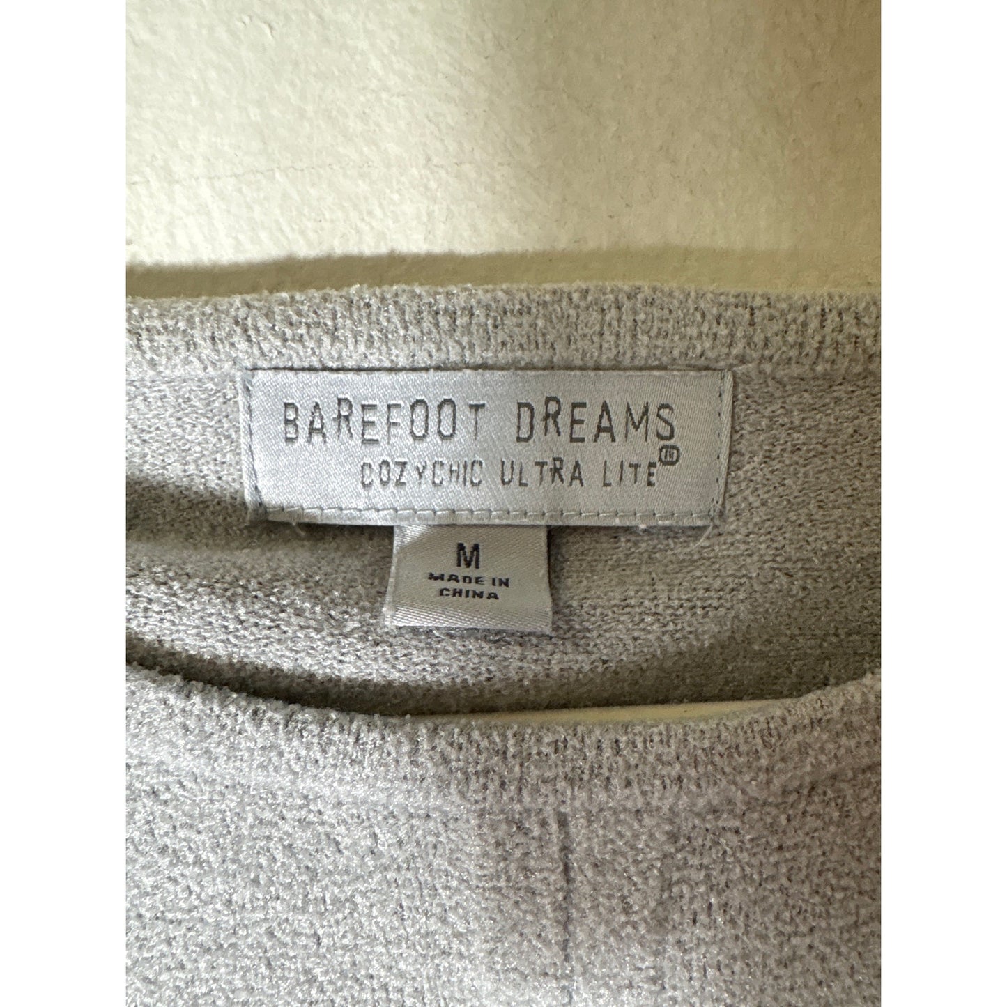 Barefoot Dreams Gray Long Sleeve Lounge Wear Top Sz M