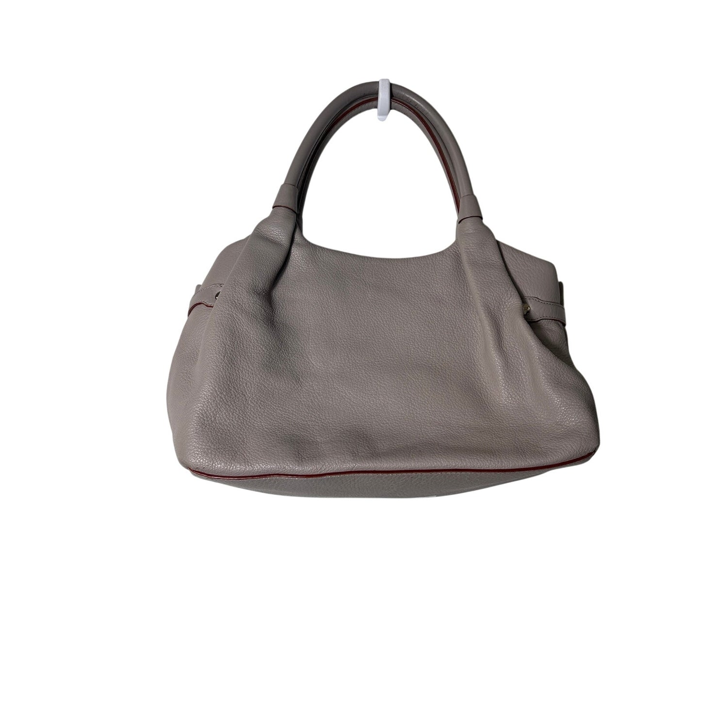 Kate Spade Taupe Shoulder Bag with Ruby Red Detailing